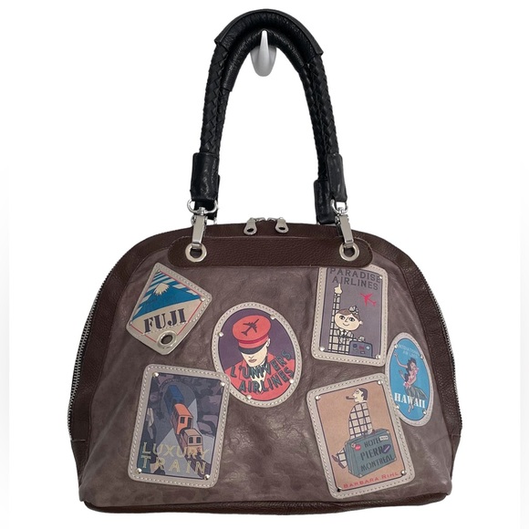 Barbara Rihl Paris Leather Zip - Around Purse Travel Tote Bag, Brown, Women’s - Picture 2 of 9